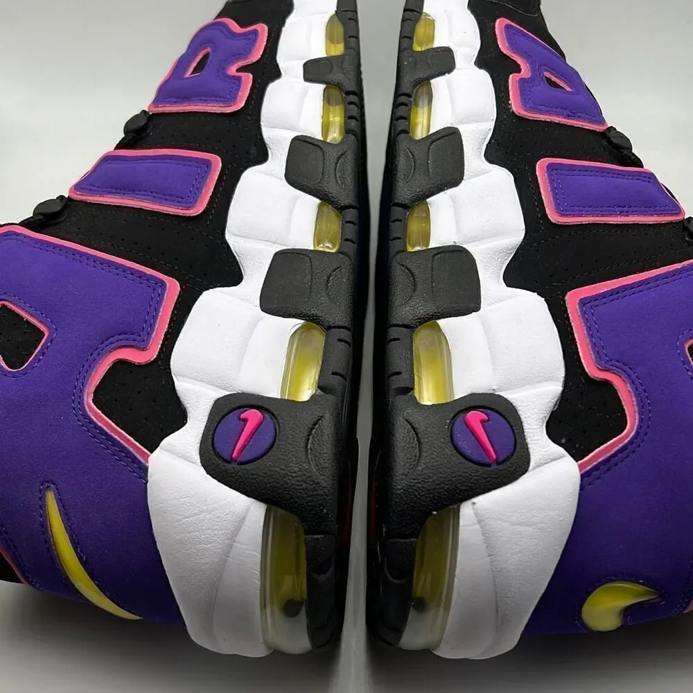 Nike Air More Uptempo '96-Black/Court Purple/Hyper Pink/Multi-NWB-Men 11.5 - Picture 5 of 10